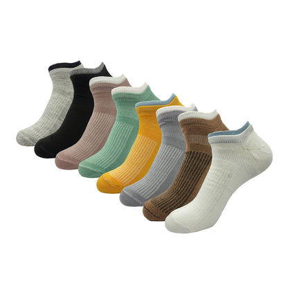 Men & Women Woven Ankle Length Socks (Pack of 8)