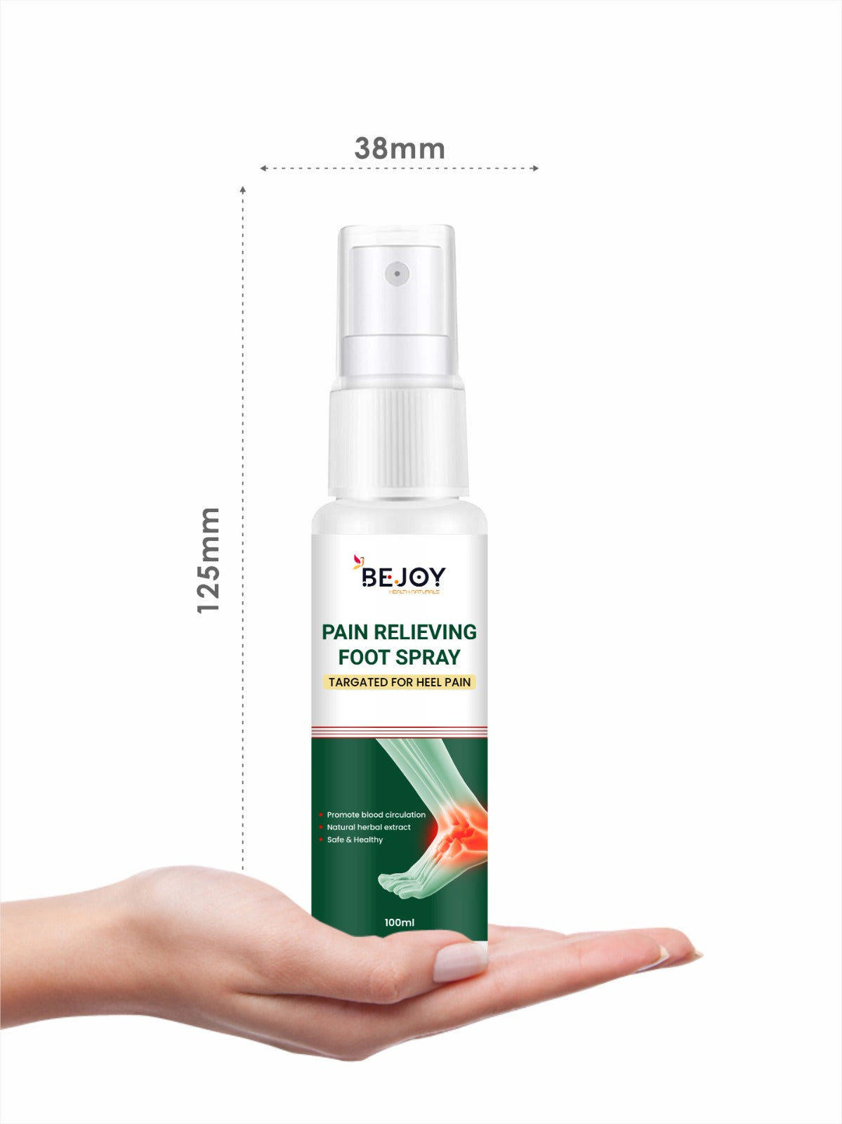 Bejoy Fresh Foot Deodorant and Foot Spray in a spray bottle, designed to eliminate foot odor and keep feet fresh.