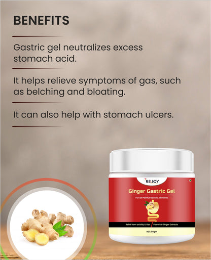 Ginger Castric Gel from 16182, a soothing gel in a tube, designed for topical use with ginger extract for relief.