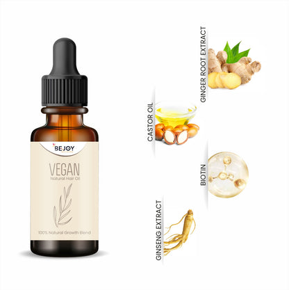 Vegan natural hair oil applied to hair with a hair curler, showcasing healthy, shiny hair from the 16182 brand.