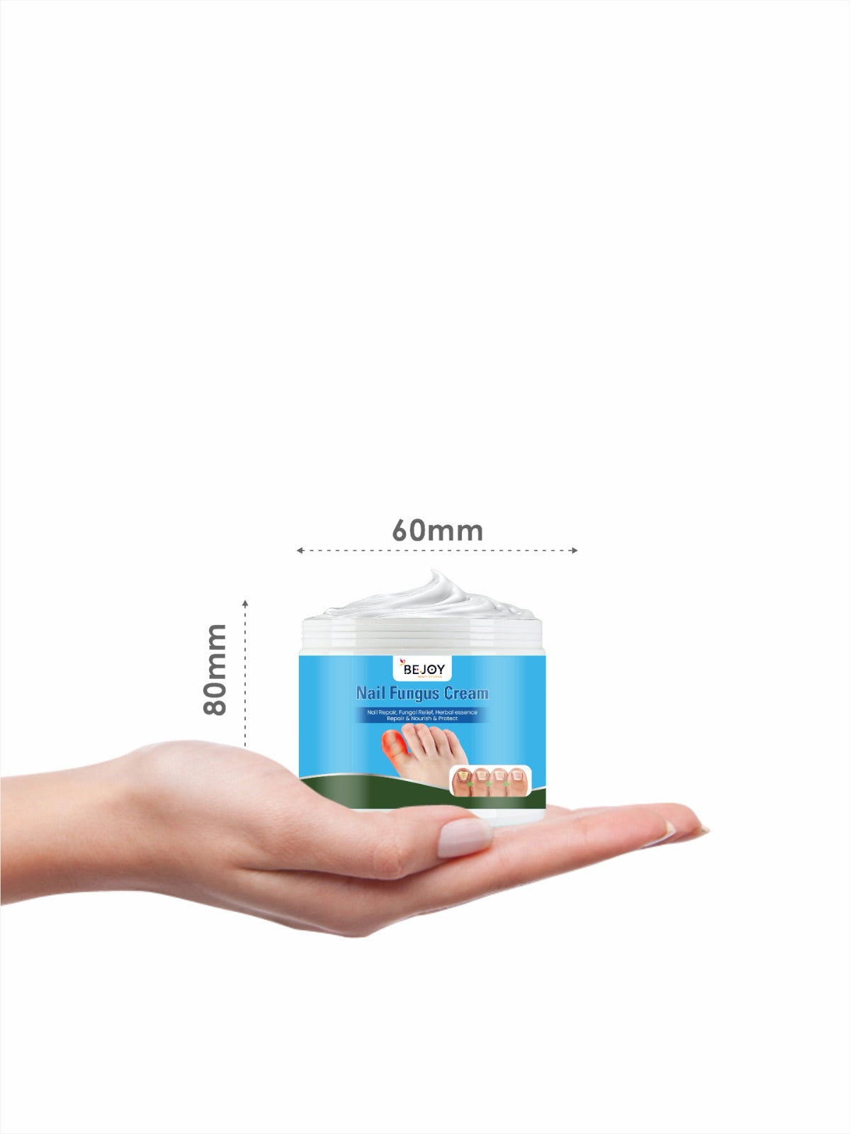 Nail Fungus Treatment Cream by 16182, featuring a tube of nail care product for fungal nail infection treatment.