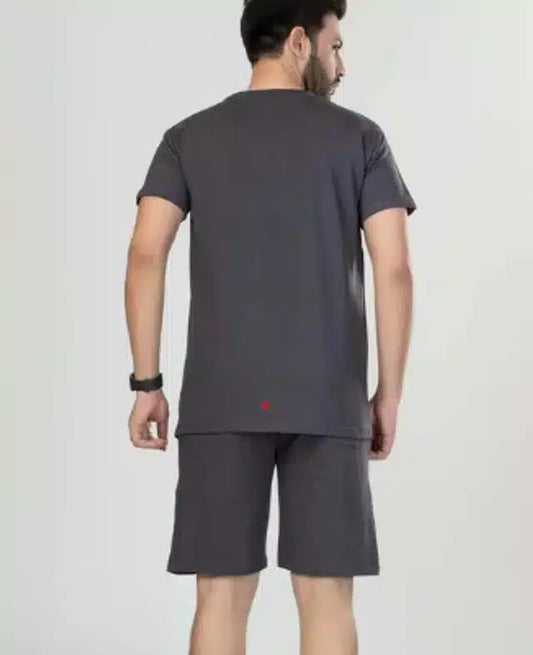 Grey printed men's tracksuit from 1634, featuring a comfortable fit and stylish design, in size large.