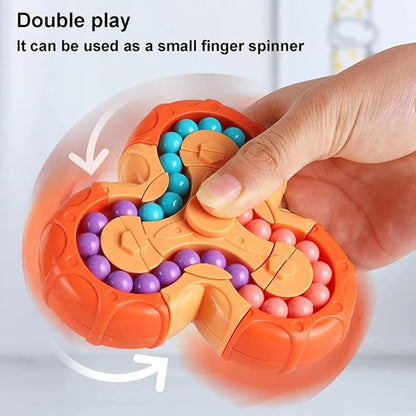 Multicolor Magic Bean Brain Teaser Finger Spinner Toy by 16748, a hand spinner for stress relief and anxiety management.