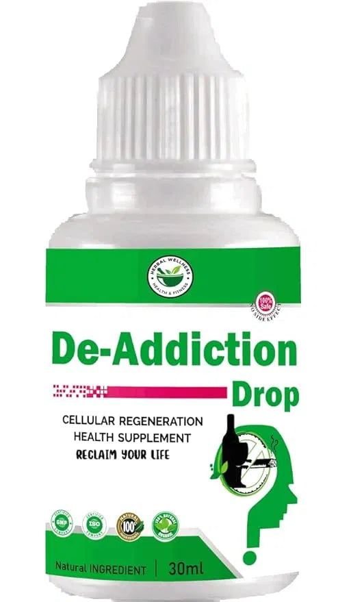 1690 De-Addiction Drop spray for body detox and tobacco, alcohol de-addiction support, natural cream and gel product image