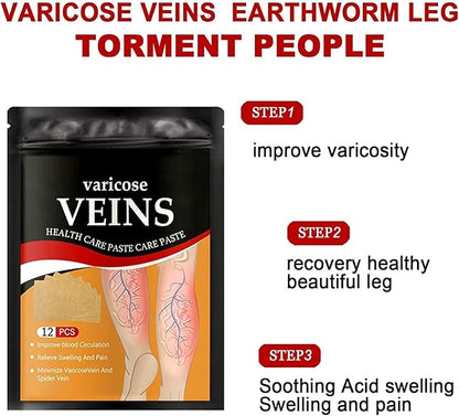 Heat patch for varicose veins treatment by 1690, showing a single patch designed for leg vein relief and spider vein removal.