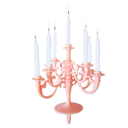 Wukusy luxury birthday candles set with nine decorative cake candles and holders for celebrations and romantic proposals