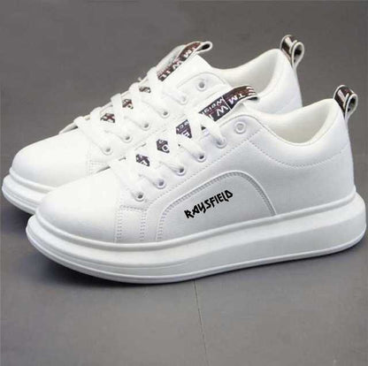 White Raysfield men's stylish sports shoes in size 6, casual footwear with a sleek design and comfortable fit.