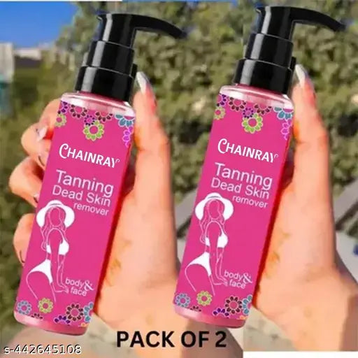 Tan removal cream for skin by 13373, 100 ml pack of 2, featuring a hair cream and mask in a sleek container.