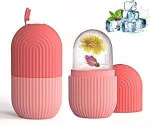 Multicolor face ice roller massager for skin glow, pore tightening, and facial cooling treatment by 18304.