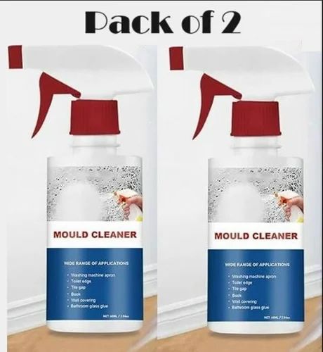 Two 60ml bottles of 18051 mould cleaner and household floor cleaning foam spray, with spray nozzles and label visible.