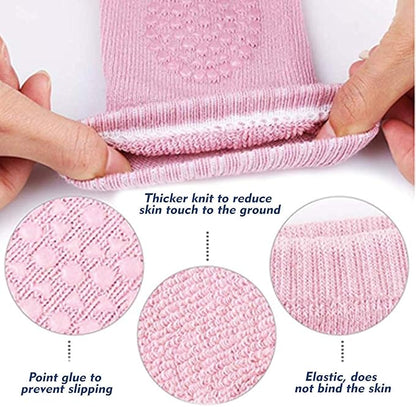 Baby knee pads for crawling, soft fabric, anti-slip protection, toddler size, multicolor, comfortable set of 1 pair.