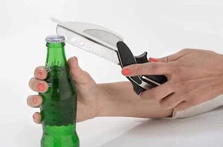 Multicolor 4-in-1 stainless steel kitchen vegetable cutter with multiple blades, compact and versatile for food preparation.