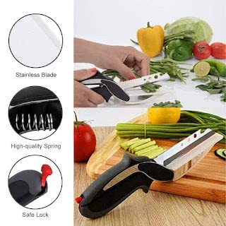 Multicolor 4-in-1 stainless steel kitchen vegetable cutter, versatile multi-functional kitchen knife from brand 16748.