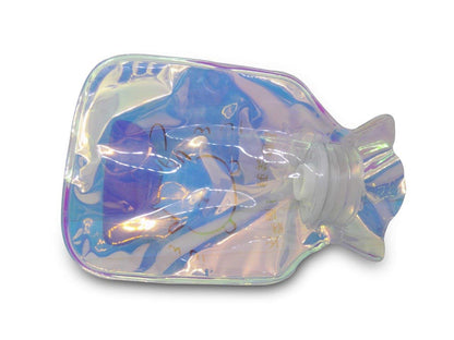 Multicolor hot water bottle by 18075, cute hot bag with soft fabric cover, perfect for keeping warm.
