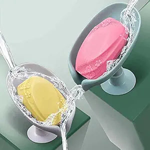 Multicolor Easy Clean bar soap dish holder with suction cup for baby body wash and soap, pack of 2, by 18277