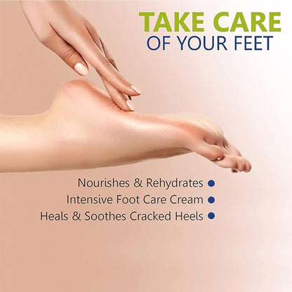 Multicolor callus stone pedicure tool and silicone heel pad for cracked heels, foot scrubber, and ankle support.