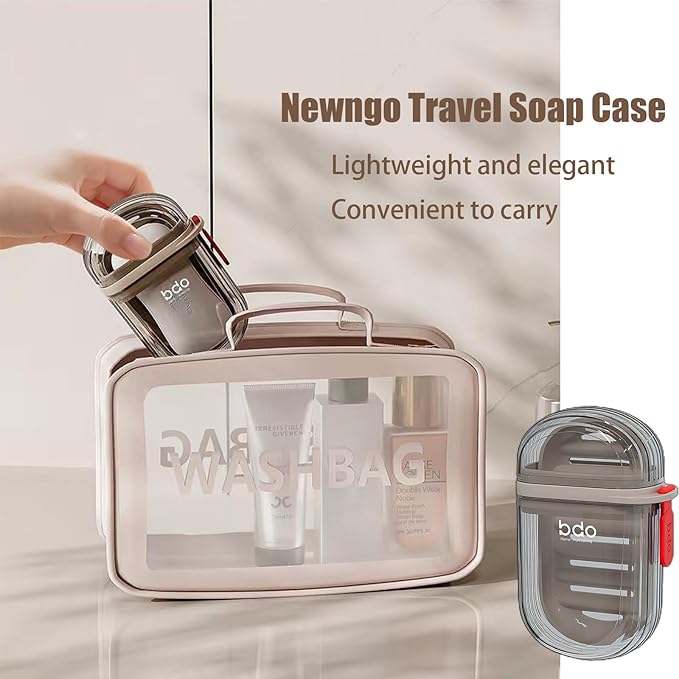 Portable travel soap case by 18277, compact soap holder for convenient storage in travel bags or bathrooms.