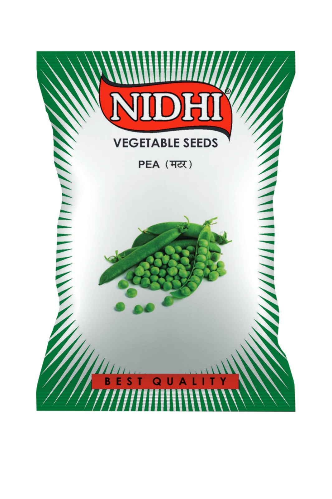Vegetable seeds for peas, tested and packed for home, terrace, and kitchen gardening by brand 18605, shown in the image.