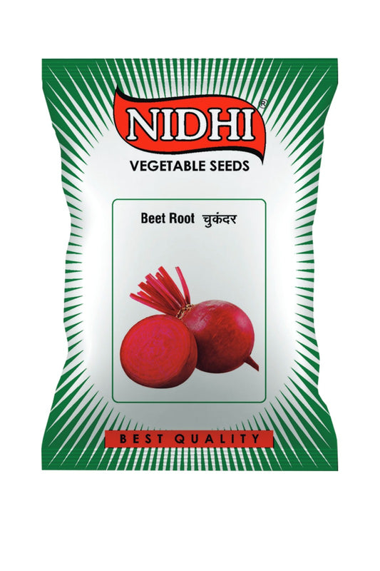 Beetroot vegetable seeds from brand 18605, suitable for home, terrace, and kitchen gardening, shown in packaging.