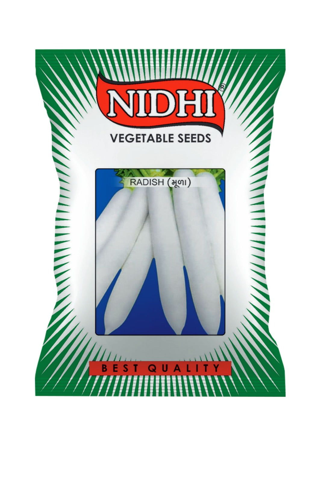 Vegetable seeds for radish by 18605, packaged for home, terrace, and kitchen gardening, ready for planting.