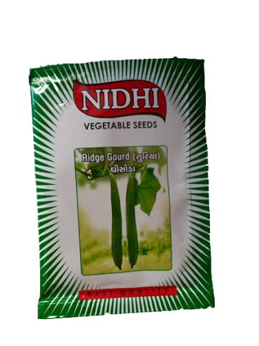 Ridge Gourd vegetable seeds by 18605, tested and packed for home, terrace, and kitchen gardening, ready for planting.