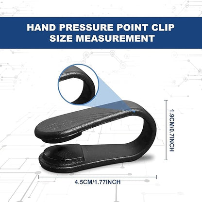 Pack of 2 cloth acupressure clips for diabetics, targeting LI4 point for headache, migraine, and tension relief.
