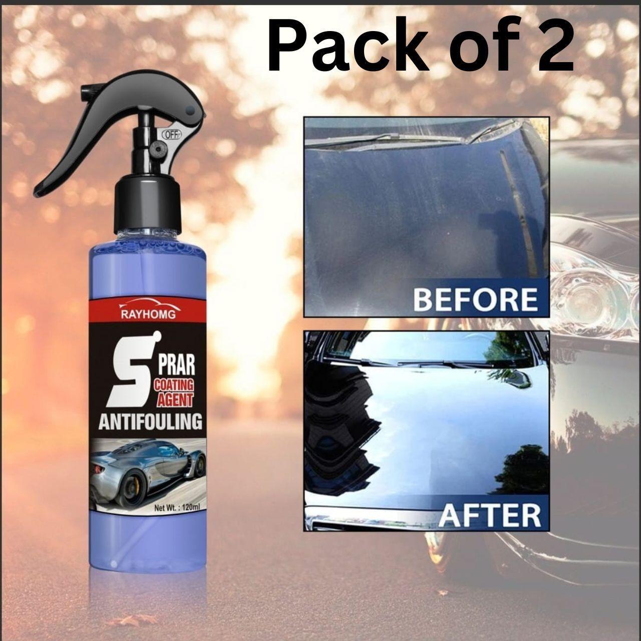 Two 18277 motorcycle spray cans of car coating spray for automobile glass protection, shown in the image.