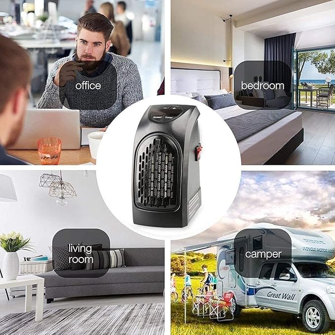 Portable 18052 Handy Heater for home and office, compact space heater with adjustable temperature controls and safety features.