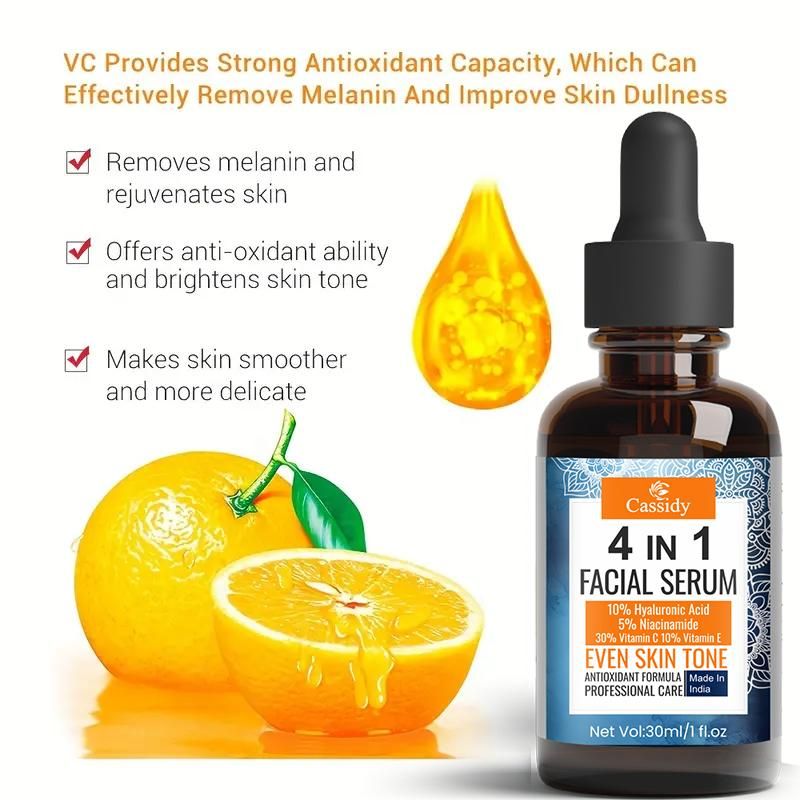 13373 Cassidy 4-in-1 facial serum and face oil in 30ml bottle, showcasing sleek packaging and dropper applicator.