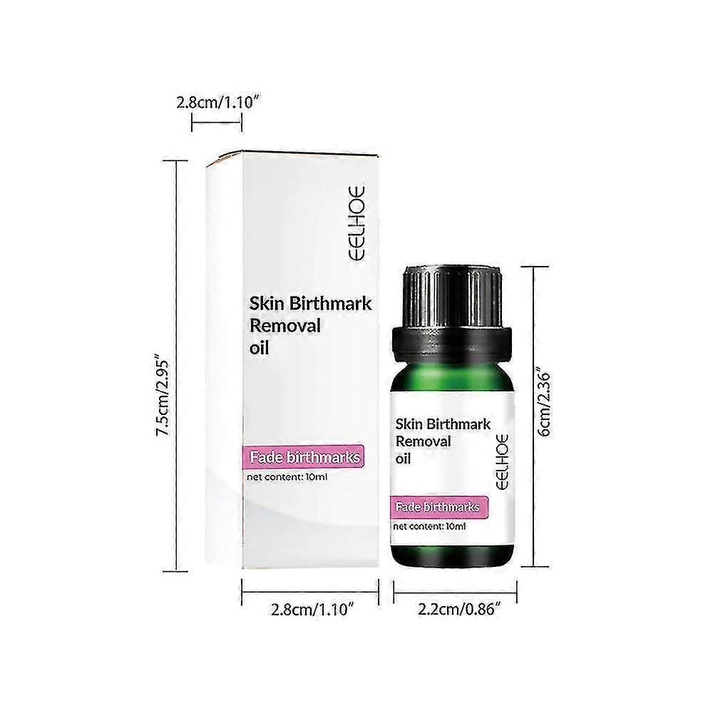 Two 10ml bottles of 13373 birthmark removal face oil and serum for skin discoloration treatment, shown in the image.