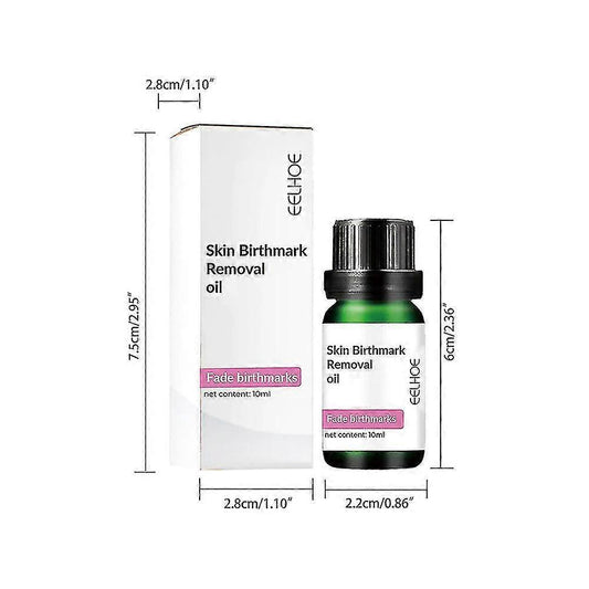 Two 10ml bottles of 13373 birthmark removal face oil and serum for skin discoloration treatment, shown in the image.