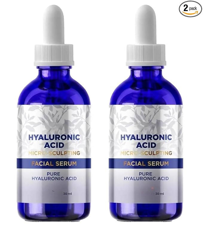 Hyaluronic Acid anti-aging face serum in 30ml bottle, skincare product from 13373, with clear dropper and sleek packaging.