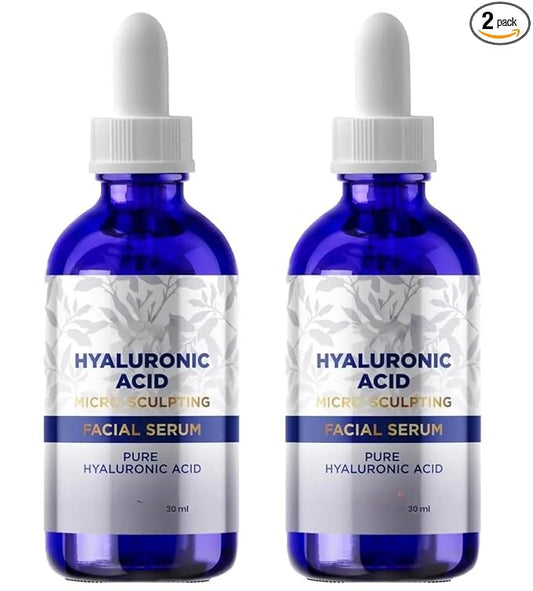 Hyaluronic Acid anti-aging face serum in 30ml bottle, skincare product from 13373, with clear dropper and sleek packaging.