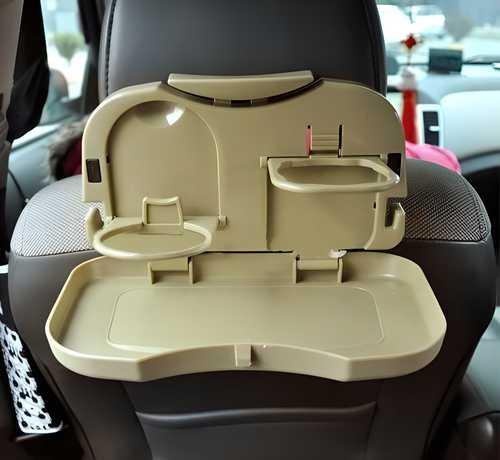 Portable car back seat cup table tray with a cloth surface, designed for convenient in-vehicle use by 13162.