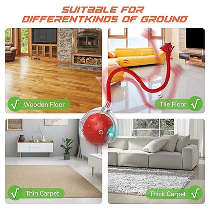 Multicolor electric automatic cat ball toy for home cats, featuring playful design to keep cats entertained and active.