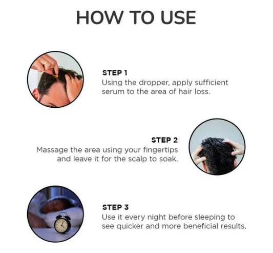 18277 Anti-Greying Hair Serum spray bottle, 30 ml, with sleek design and applicator tip for easy hair treatment application