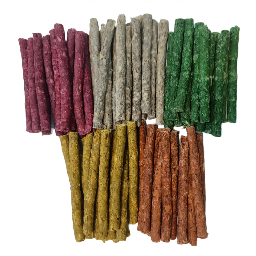 Pet bed with soft fabric and cushioned sides, designed for comfort, labeled as 15929 Munchy Chicken, Mint, Mutton & Natural Sticks for pets.