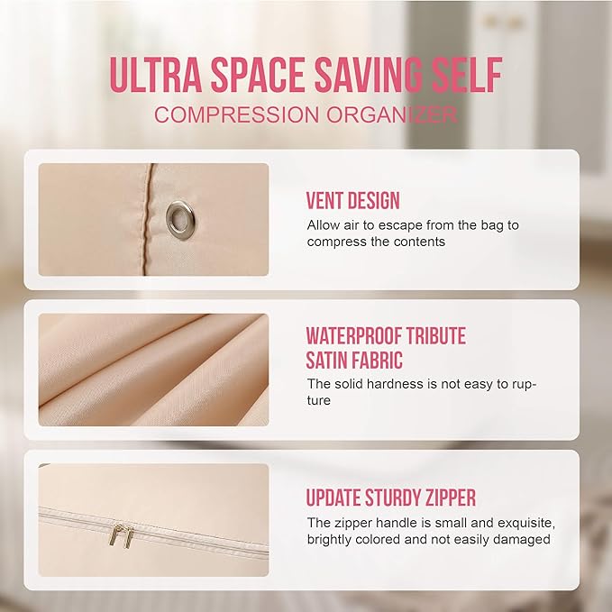 Over the door shoe organizer by 18057 featuring space-saving self-compression packing cubes, waterproof and moisture-proof design.