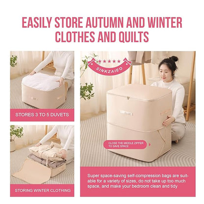 Over-the-door shoe organizer by 18057 with waterproof, moisture-proof self-compression packing cubes for space-saving storage.