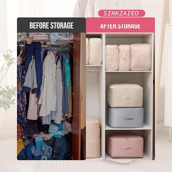 Over-the-door shoe organizer by 18057 featuring space-saving self-compression packing cubes, waterproof and moisture-proof design.