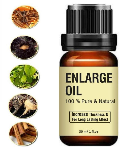 Two 30ml bottles of 5912 Enlarge Oil, a stretch marks and scar treatment cream in a pack of two, shown in the image.