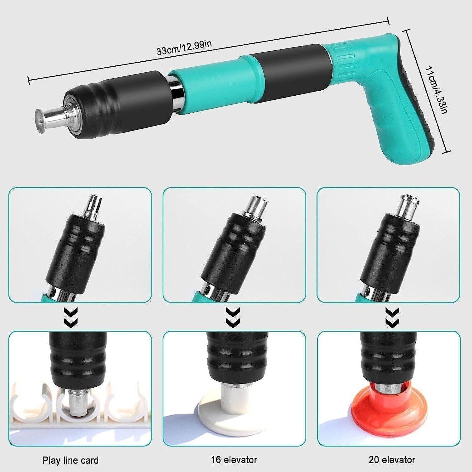 Steel concrete nail gun with 4-speed adjustable manual control, featuring nail tweezers for precise fastening by brand 5912.