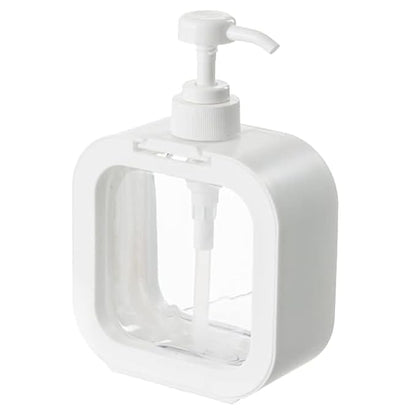 Refillable plastic soap dispenser with pump, suitable for hand wash, dish soap, shampoo, and lotion in kitchen or bathroom.