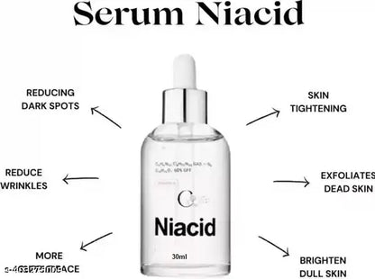 Niacid face serum by 9242 for skin brightening and anti-aging, showing the serum bottle with a sleek design.