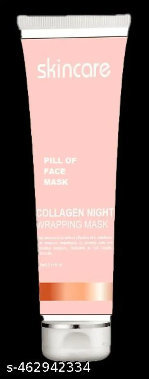 9242 Collagen Night Wrapping Peel Off Mask for stretch marks and scars, shown in a sleek jar with a smooth texture