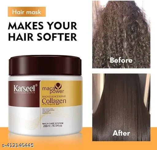 9242 Collagen Expert Absolut Repair Mask for dry hair, deep conditioning with gold quinoa and wheat protein, pack of 2