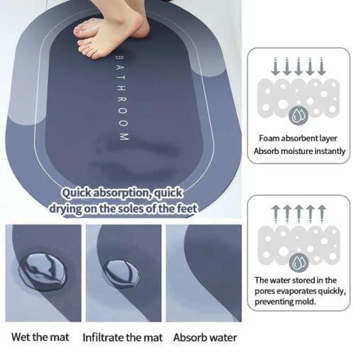 Super absorbent 18052 bath mat with textured surface and plush material, designed for bathroom floor safety and comfort.