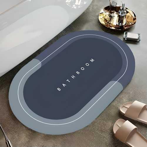 Soft, super absorbent bath floor mat from 18052, featuring a plush, non-slip surface ideal for bathroom comfort and safety.
