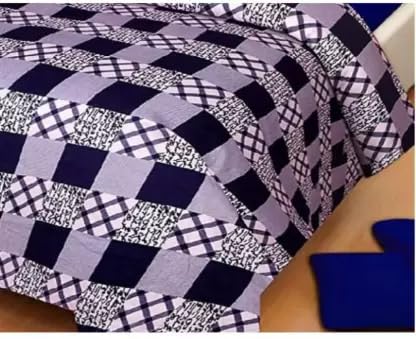 Microfibre double 3D luxury bedsheet set with matching pillow covers, featuring vibrant patterns and soft, smooth texture.