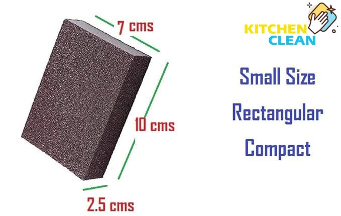 Multipurpose sand scrub sponge pad from 19357, ideal for kitchen cleaning and scrubbing tough stains on various surfaces.